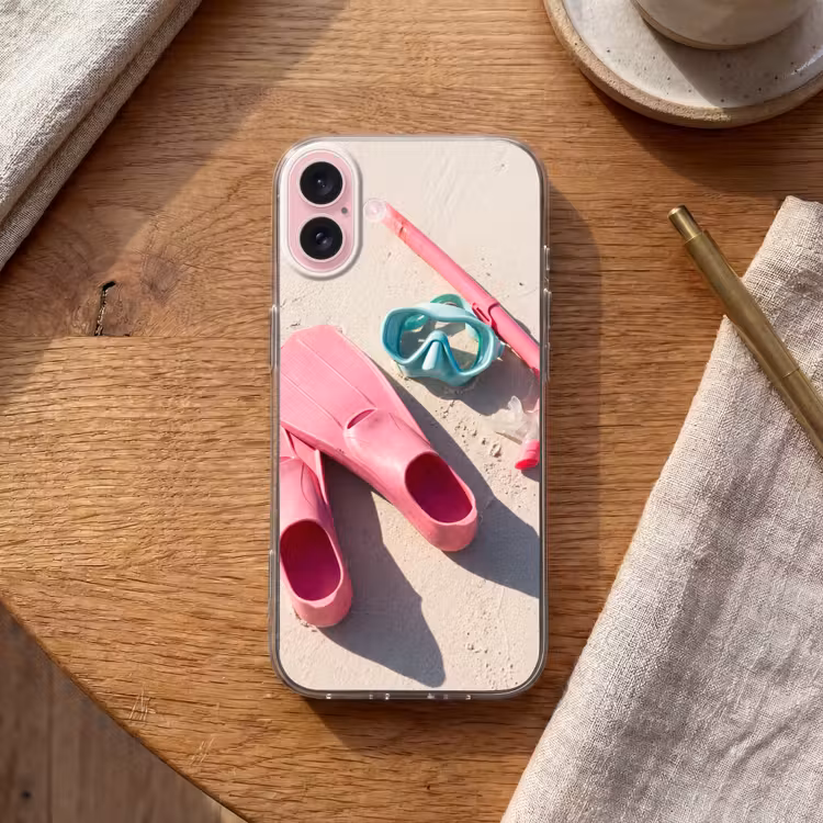 Telefoonhoesje - Snorkelset - Strand - Zomer - Roze — 2