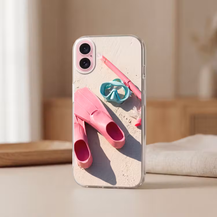 Telefoonhoesje - Snorkelset - Strand - Zomer - Roze — 3