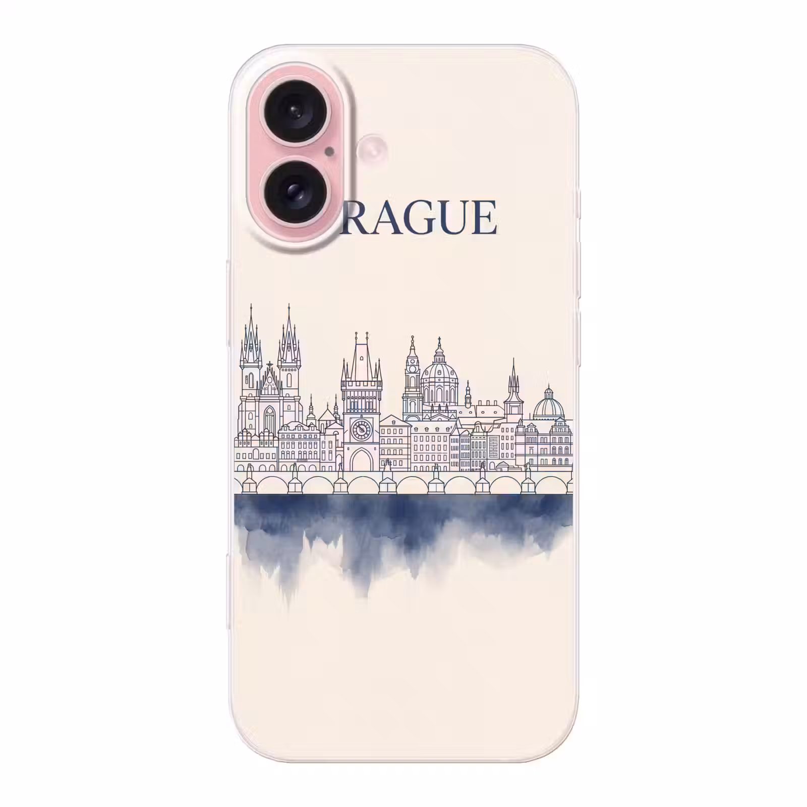 Telefoonhoesje - Praag - Skyline - Architectuur - Blauw — 1