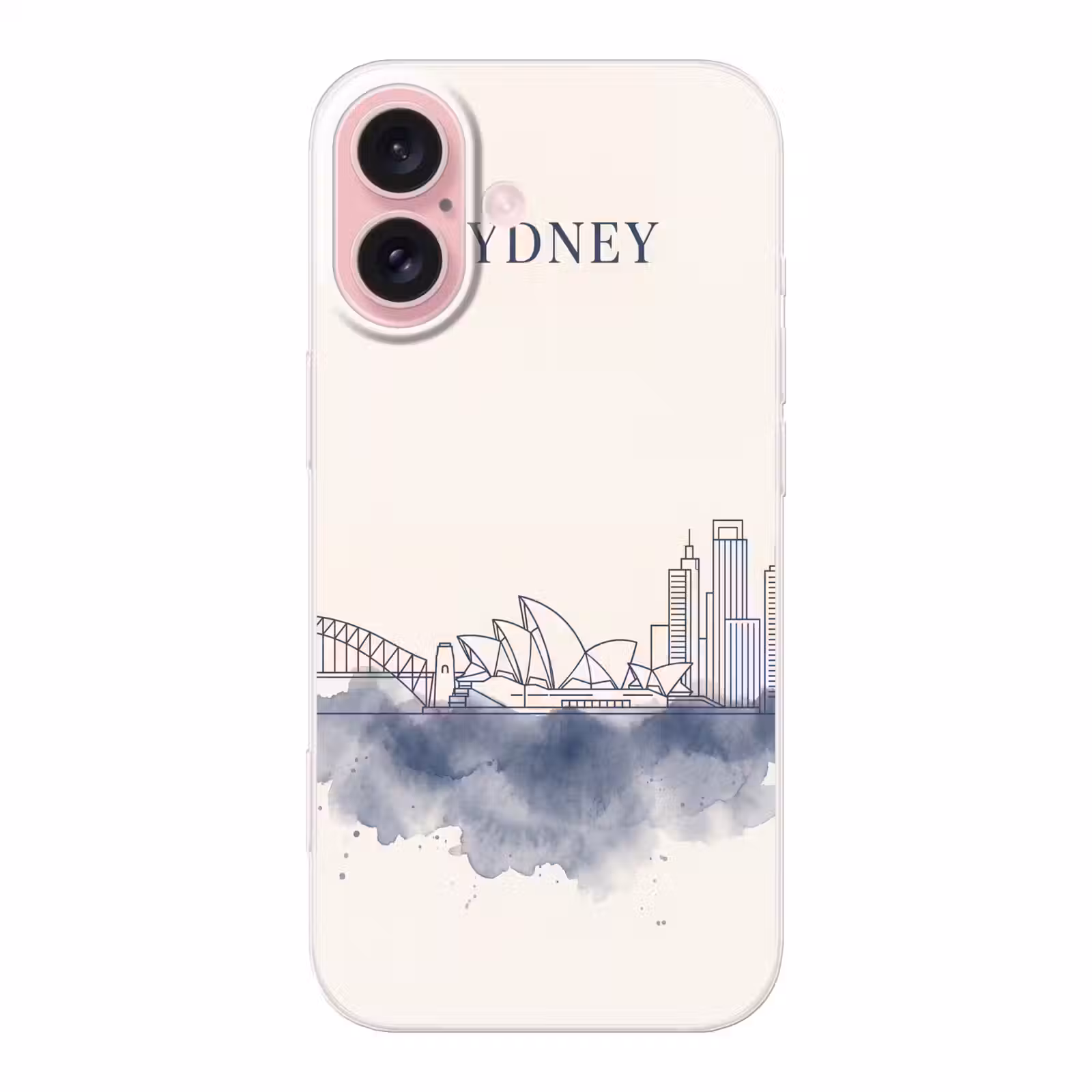 Telefoonhoesje - Stad - Skyline - Architectuur - Minimalistisch - Blauw — 1