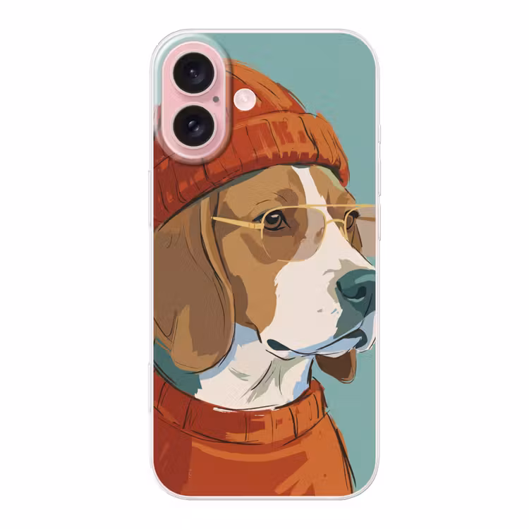 Telefoonhoesje - Hond - Beanie - Zonnebril - Dieren - Modern — 1