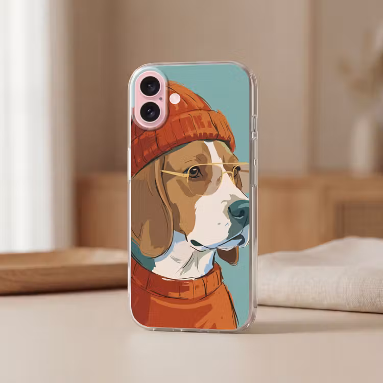Telefoonhoesje - Hond - Beanie - Zonnebril - Dieren - Modern — 3