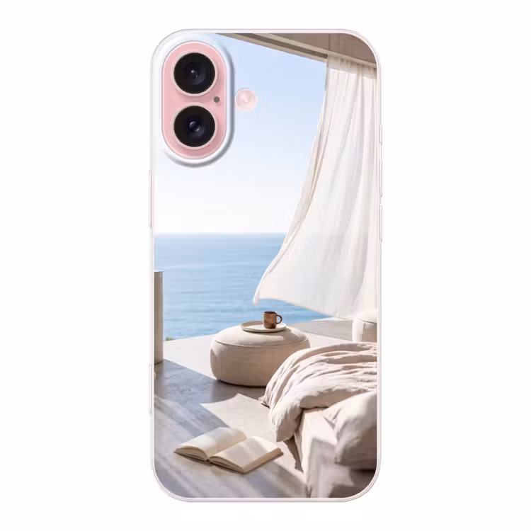 Telefoonhoesje - Interieur - Zeezicht - Modern - Rust - Beige — 1