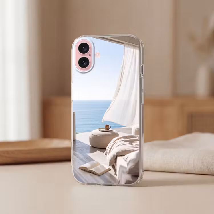 Telefoonhoesje - Interieur - Zeezicht - Modern - Rust - Beige — 3