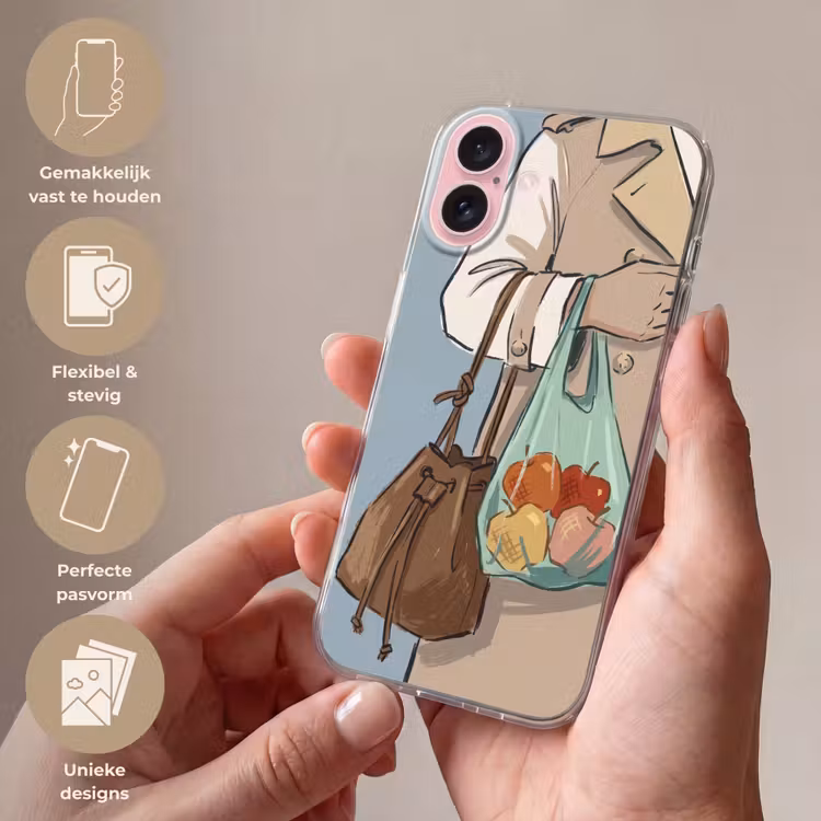 Telefoonhoesje - Mensen - Boodschappen - Stadsleven - Modern - Kleurrijk — 4