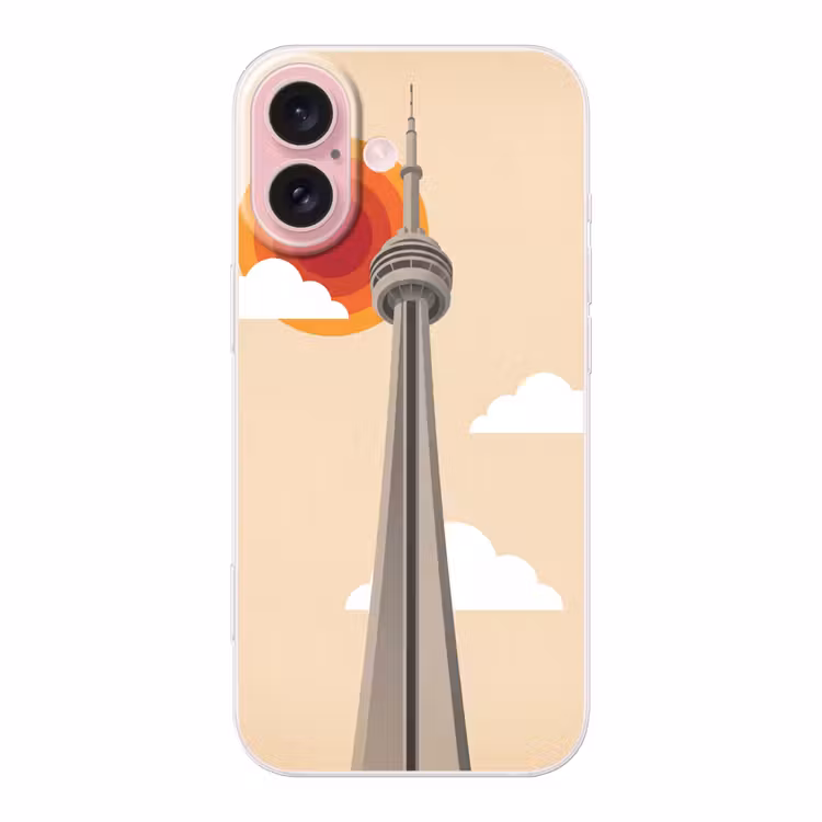 Telefoonhoesje - Stad - Gebouw - Architectuur - Retro - Oranje — 1