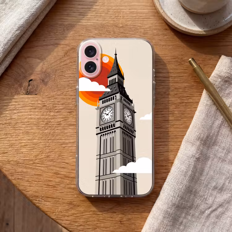Telefoonhoesje - Toren - Klok - Londen - Architectuur - Retro — 2