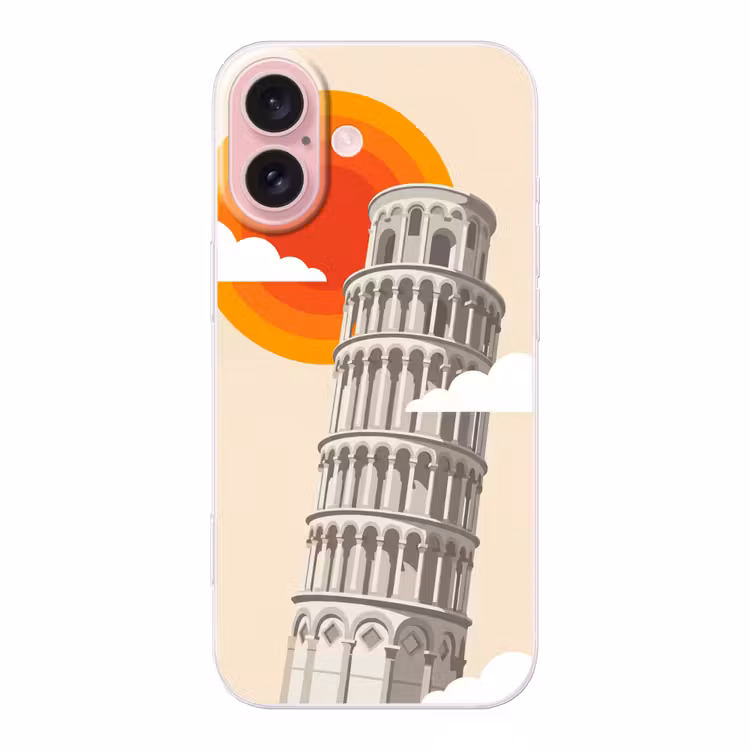 Telefoonhoesje - Toren - Pisa - Architectuur - Minimalistisch - Beige — 1