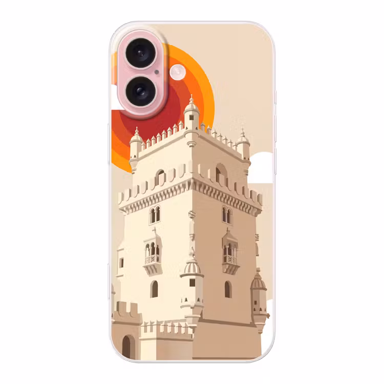Telefoonhoesje - Toren - Rivier - Architectuur - Modern - Oranje — 1