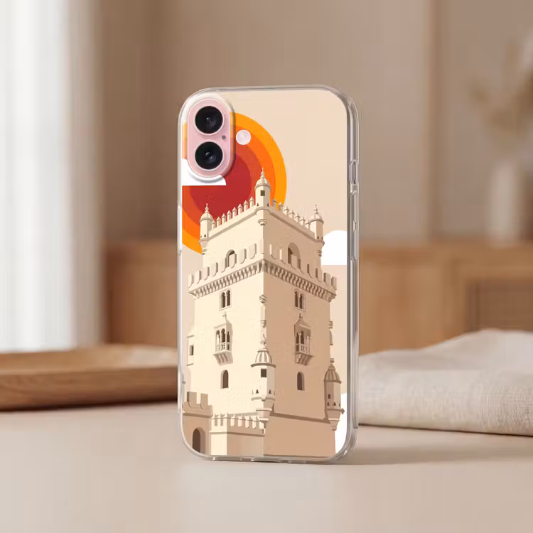 Telefoonhoesje - Toren - Rivier - Architectuur - Modern - Oranje — 3