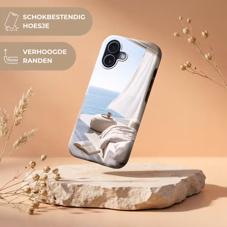 Telefoonhoesje Toughcase - Interieur - Zeezicht - Modern - Rust - Beige — 5