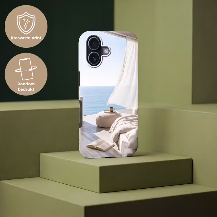 Telefoonhoesje Toughcase - Interieur - Zeezicht - Modern - Rust - Beige — 7
