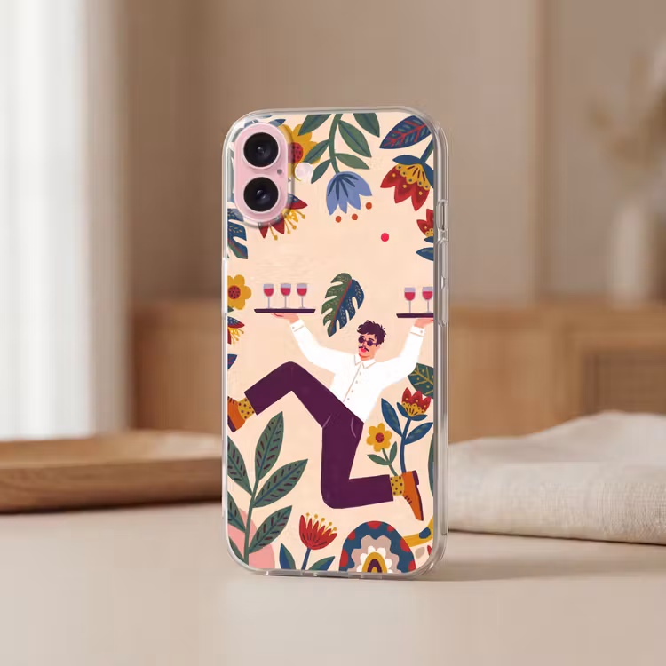 Telefoonhoesje - Mensen - Dienblad - Eten - Modern - Kleurrijk — 3