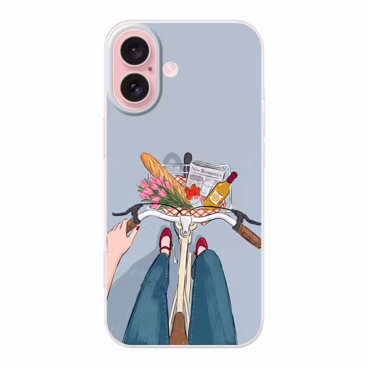 Telefoonhoesje - Fiets - Picknick - Zomer - Illustratie — 1