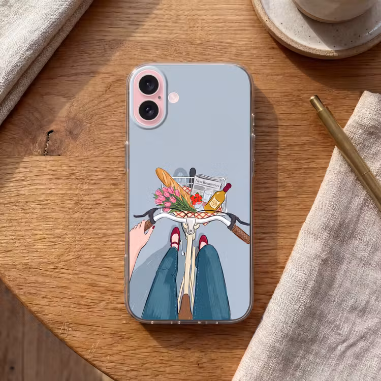 Telefoonhoesje - Fiets - Picknick - Zomer - Illustratie — 2