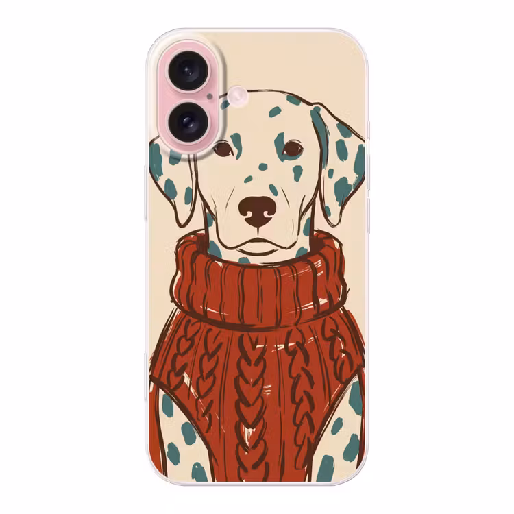 Telefoonhoesje - Hond - Trui - Winter - Dieren - Rood — 1