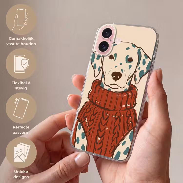 Telefoonhoesje - Hond - Trui - Winter - Dieren - Rood — 4