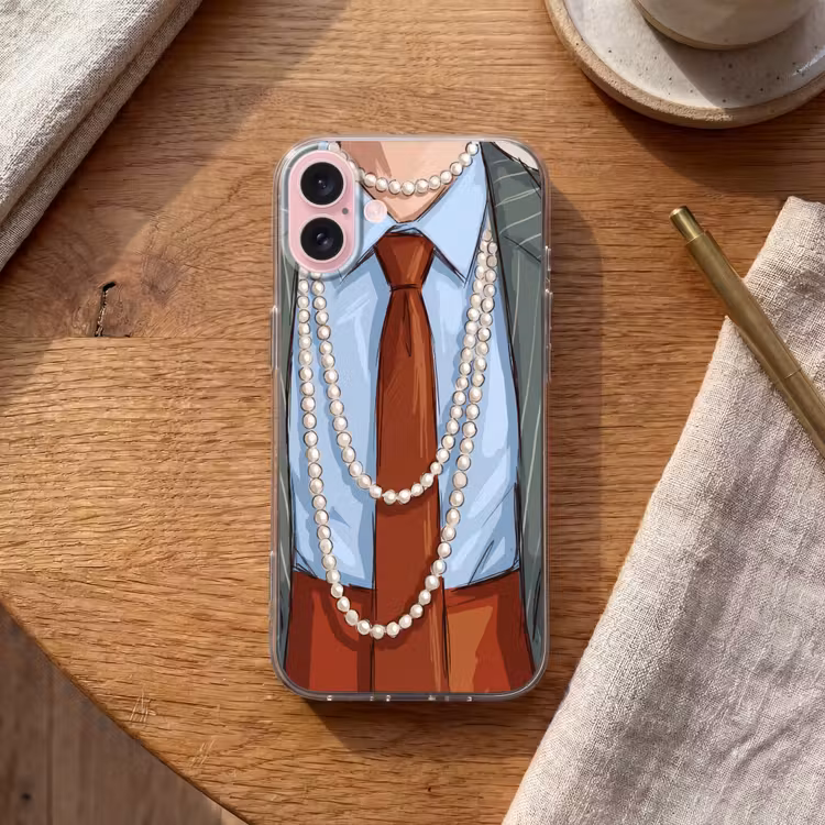 Telefoonhoesje - Kleding - Strik - Parels - Klassiek - Mode — 2