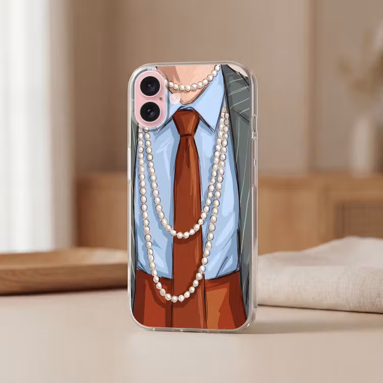 Telefoonhoesje - Kleding - Strik - Parels - Klassiek - Mode — 3