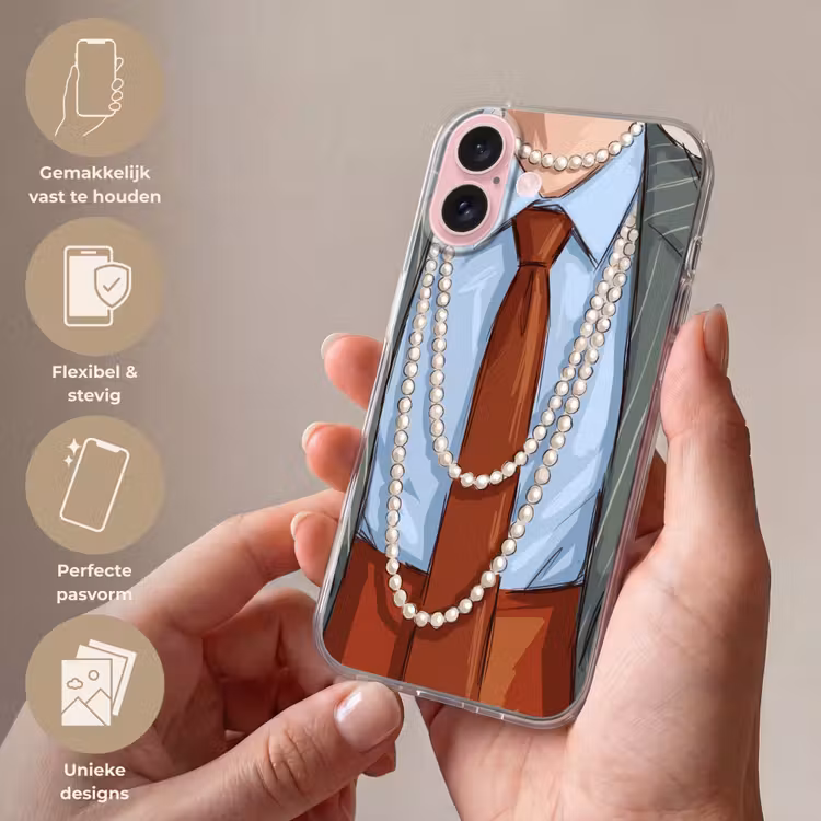 Telefoonhoesje - Kleding - Strik - Parels - Klassiek - Mode — 4