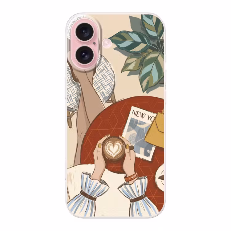 Telefoonhoesje - Mensen - Cafe - Koffie - Stadsleven - Modern — 1