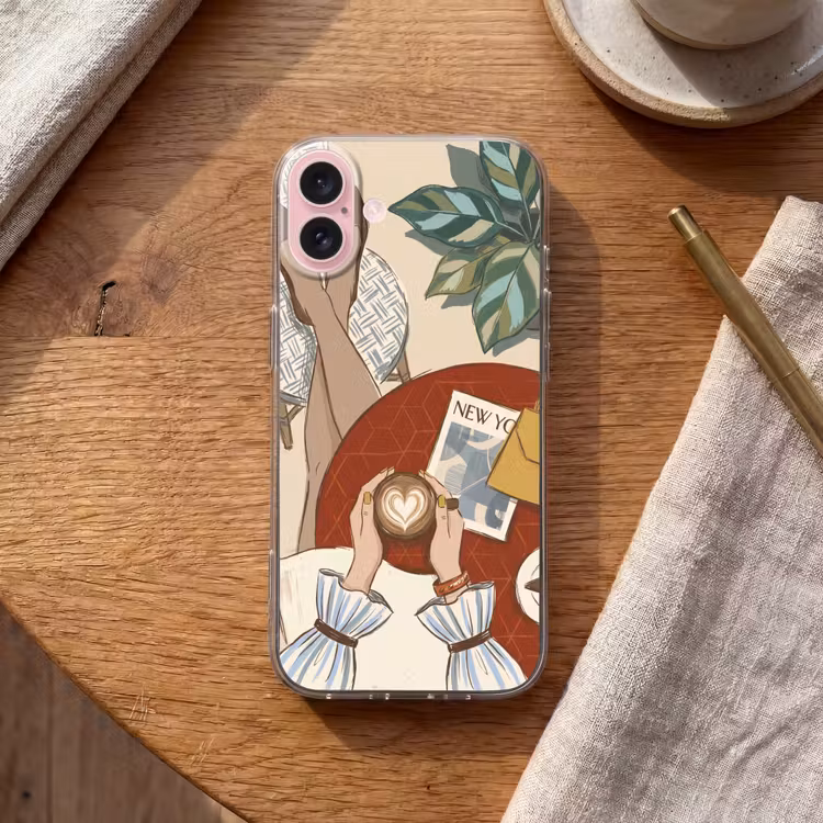 Telefoonhoesje - Mensen - Cafe - Koffie - Stadsleven - Modern — 2