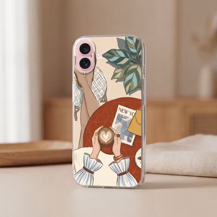 Telefoonhoesje - Mensen - Cafe - Koffie - Stadsleven - Modern — 3