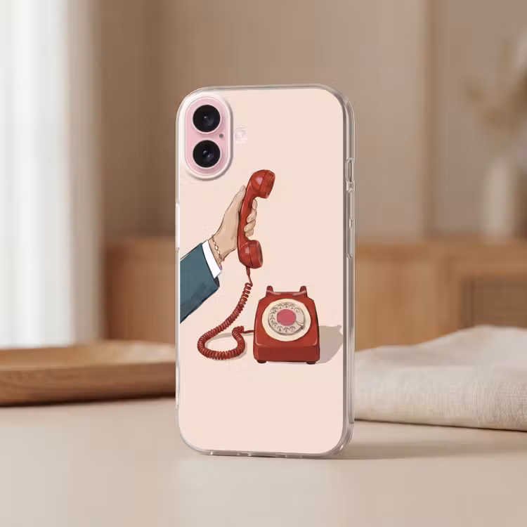 Telefoonhoesje - Telefoon - Hand - Vintage - Communicatie - Rood — 3