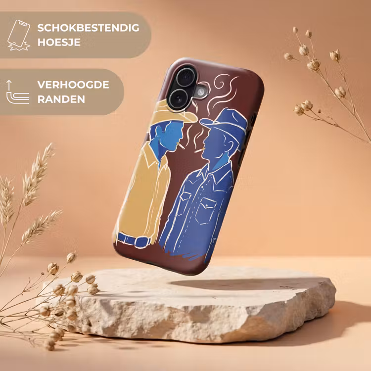 Telefoonhoesje Toughcase - Mensen - Profiel - Sigaret - Abstract - Kunst — 5