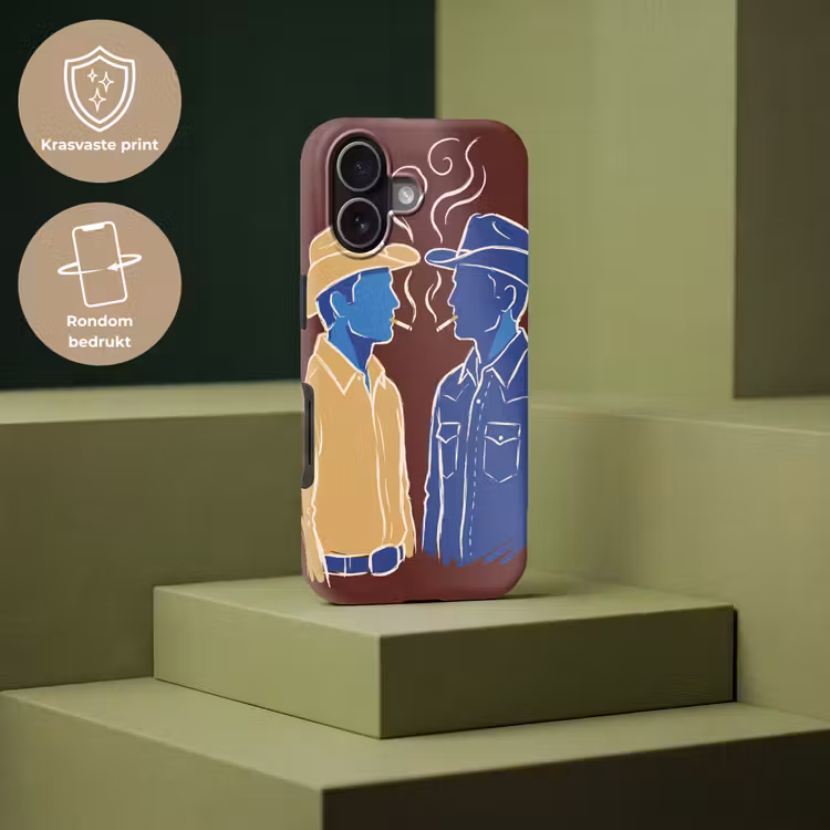 Telefoonhoesje Toughcase - Mensen - Profiel - Sigaret - Abstract - Kunst — 7