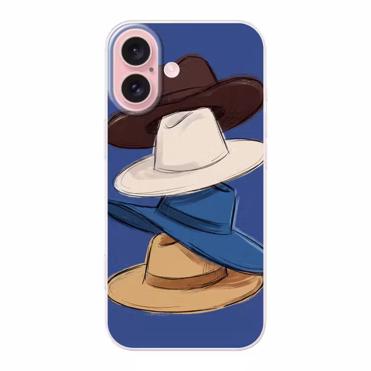 Telefoonhoesje - Hoeden - Gestapeld - Mode - Kleurrijk - Illustratie — 1