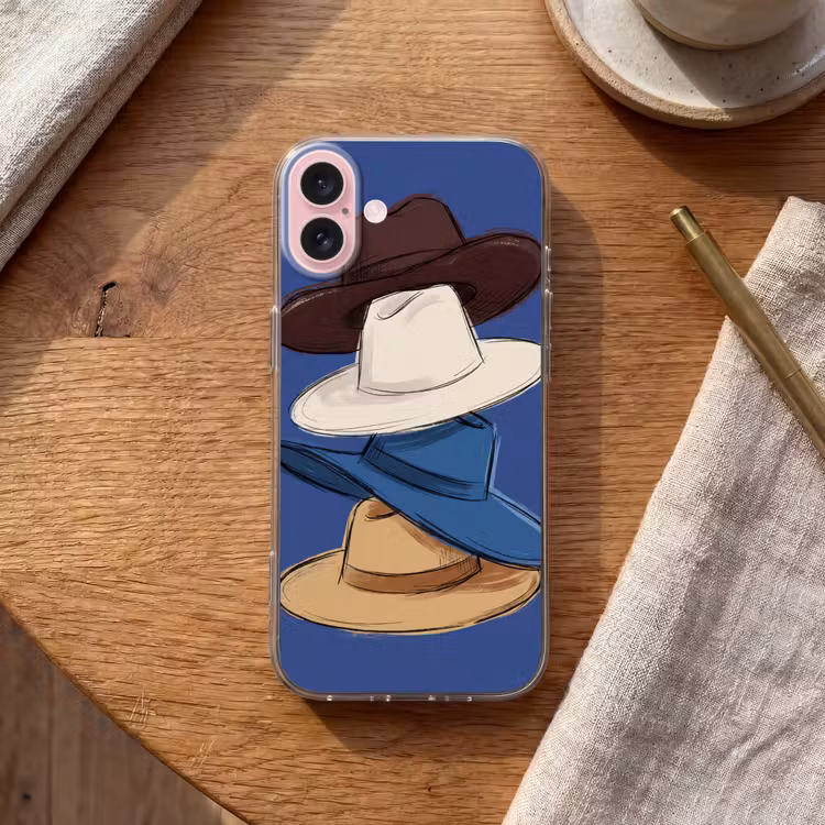 Telefoonhoesje - Hoeden - Gestapeld - Mode - Kleurrijk - Illustratie — 2