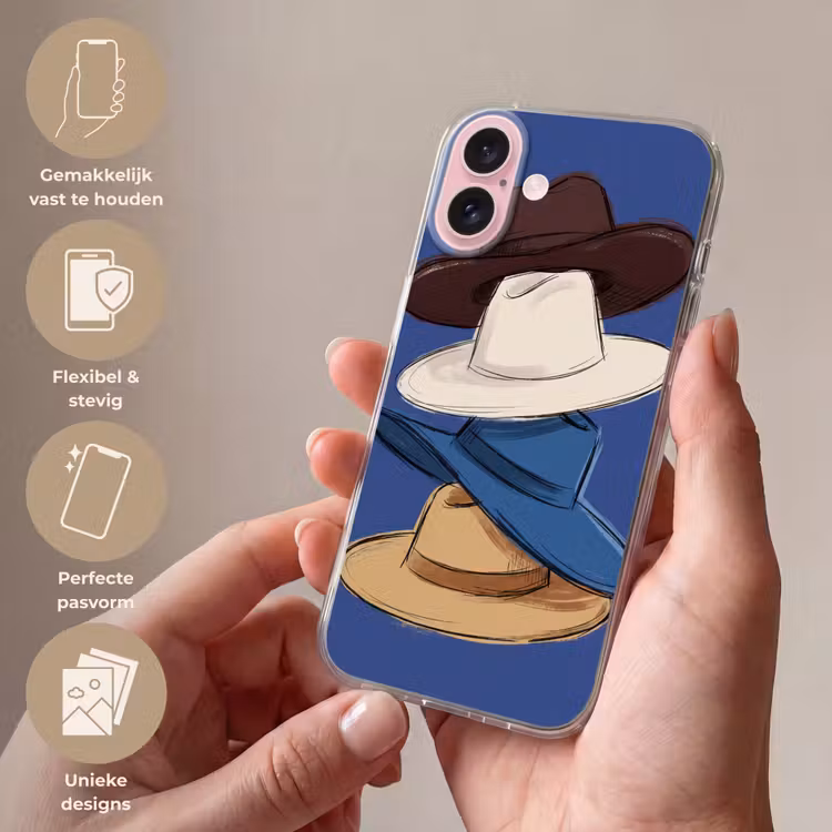 Telefoonhoesje - Hoeden - Gestapeld - Mode - Kleurrijk - Illustratie — 4