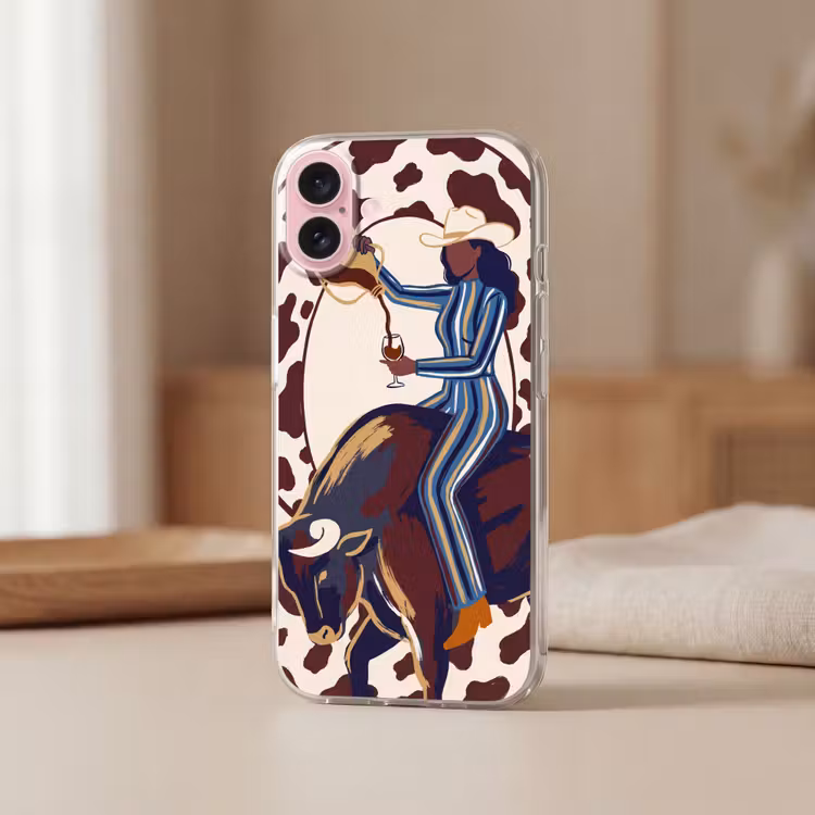 Telefoonhoesje - Mensen - Dieren - Cowboy - Abstract - Kleurrijk — 3
