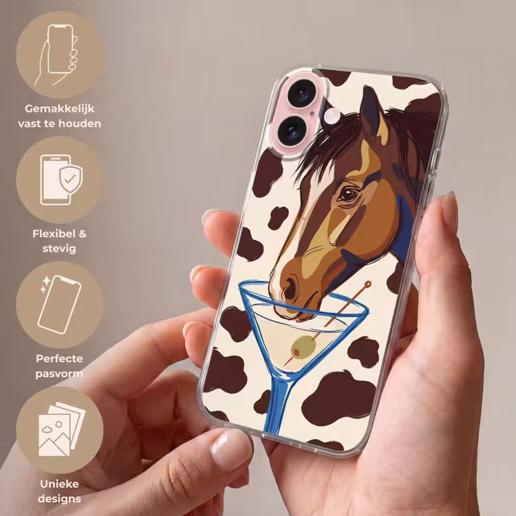 Telefoonhoesje - Paard - Martini - Dieren - Abstract - Bruin — 4