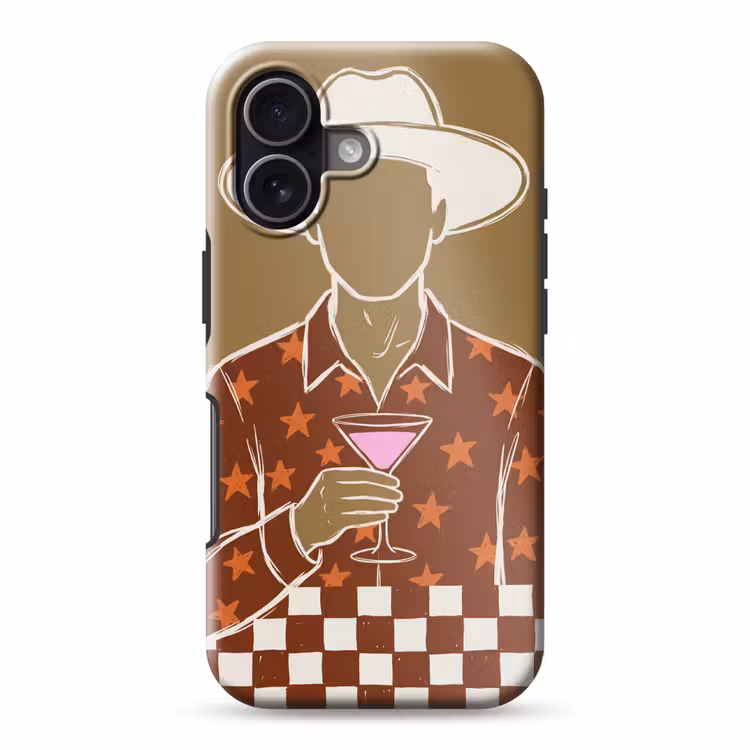 Telefoonhoesje Toughcase - Mensen - Hoed - Cocktail - Abstract - Modern — 1