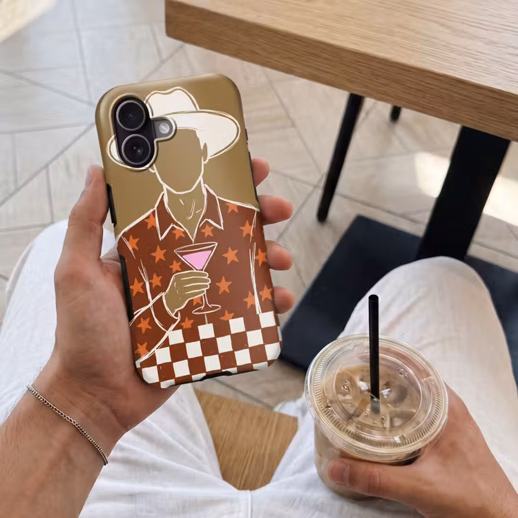 Telefoonhoesje Toughcase - Mensen - Hoed - Cocktail - Abstract - Modern — 4