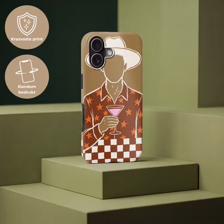 Telefoonhoesje Toughcase - Mensen - Hoed - Cocktail - Abstract - Modern — 7