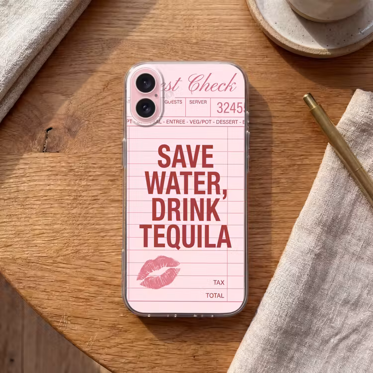 Telefoonhoesje - Humor - Drank - Tekst - Roze — 2
