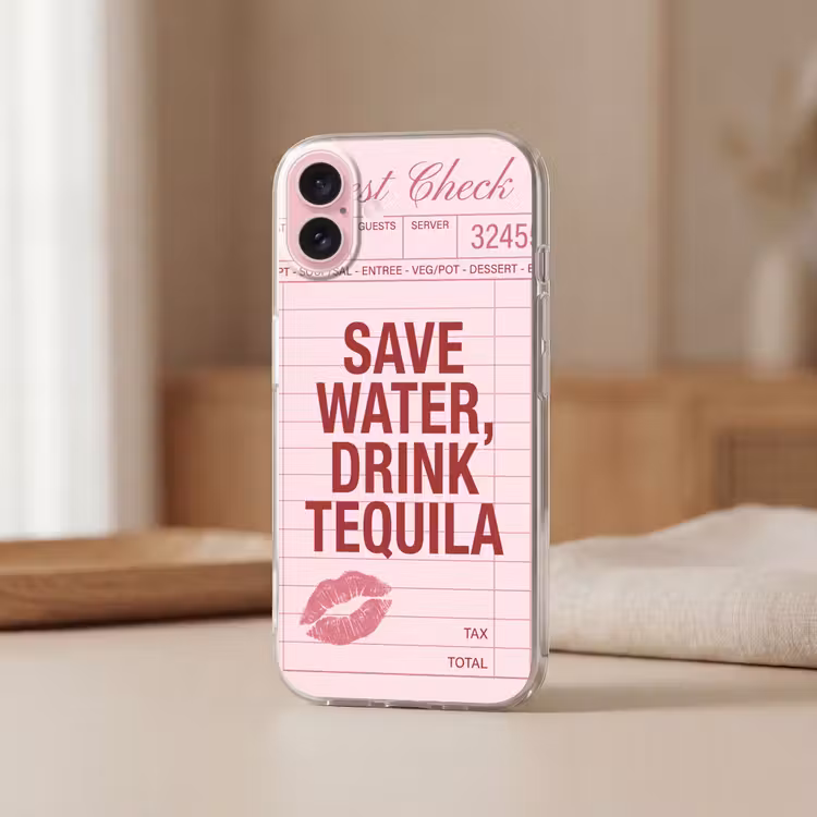 Telefoonhoesje - Humor - Drank - Tekst - Roze — 3