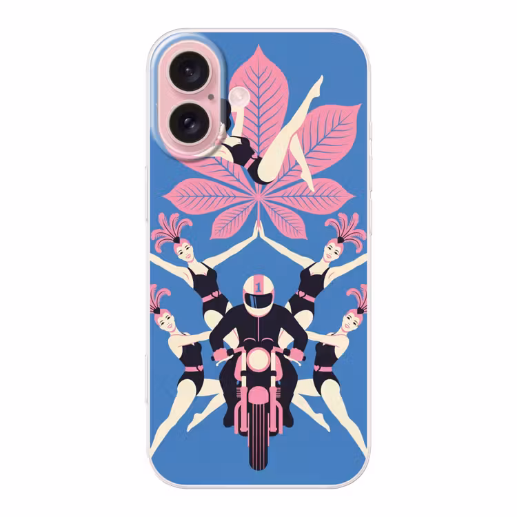 Telefoonhoesje - Mensen - Dans - Motor - Retro - Roze — 1