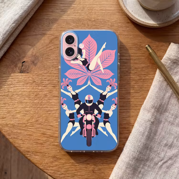 Telefoonhoesje - Mensen - Dans - Motor - Retro - Roze — 2