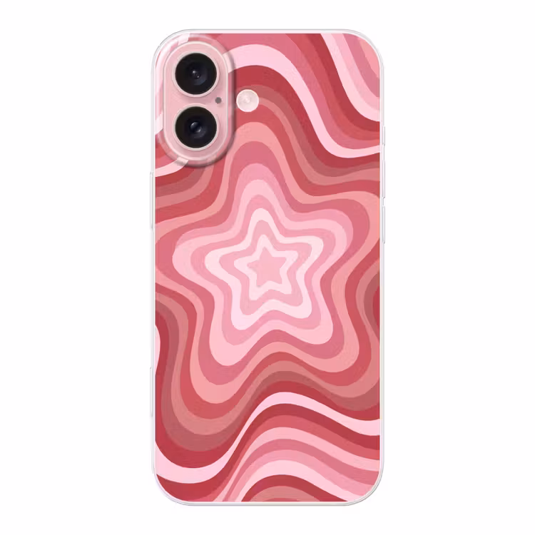 Telefoonhoesje - Ster - Golvend - Abstract - Roze — 1