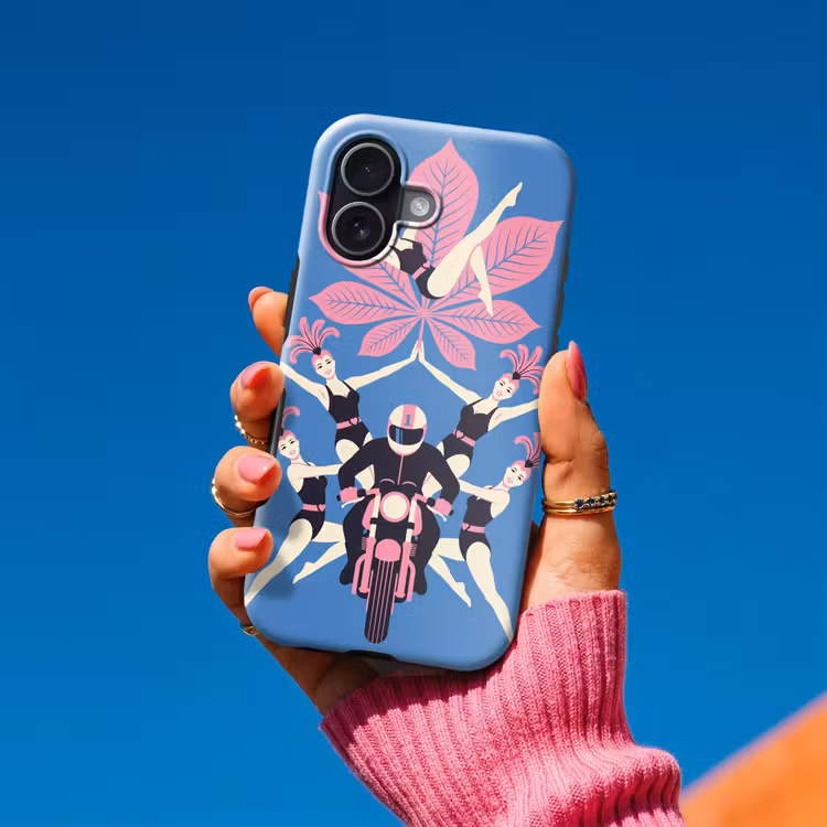 Telefoonhoesje Toughcase - Mensen - Dans - Motor - Retro - Roze — 2