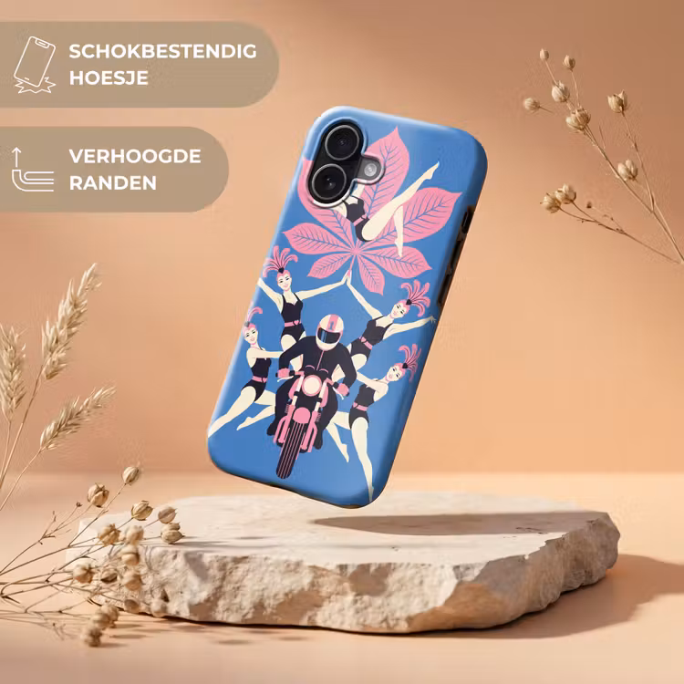 Telefoonhoesje Toughcase - Mensen - Dans - Motor - Retro - Roze — 5