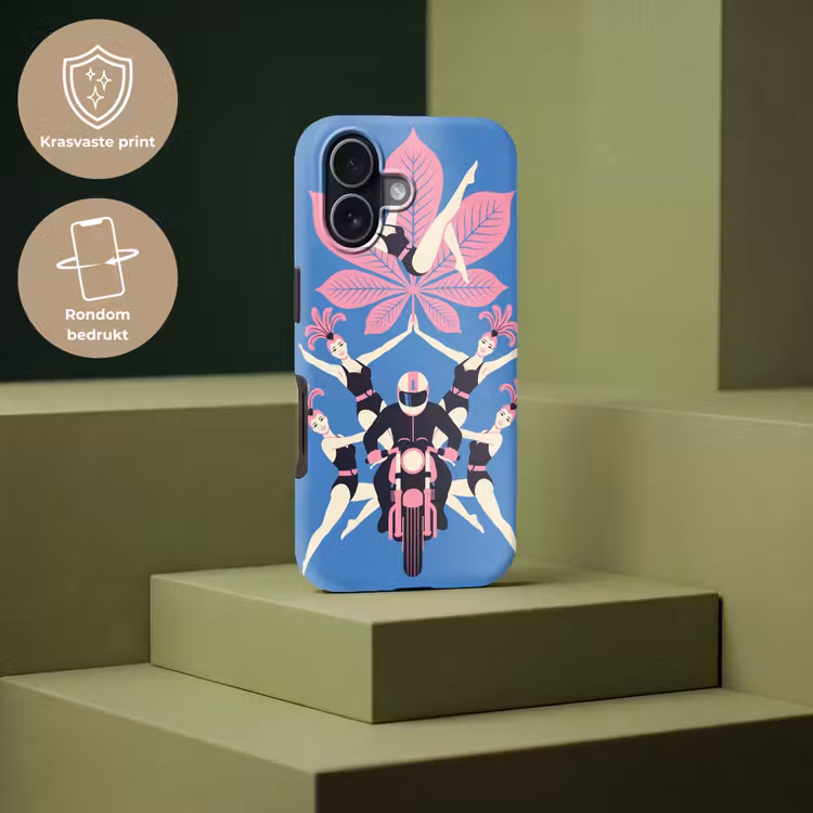 Telefoonhoesje Toughcase - Mensen - Dans - Motor - Retro - Roze — 7