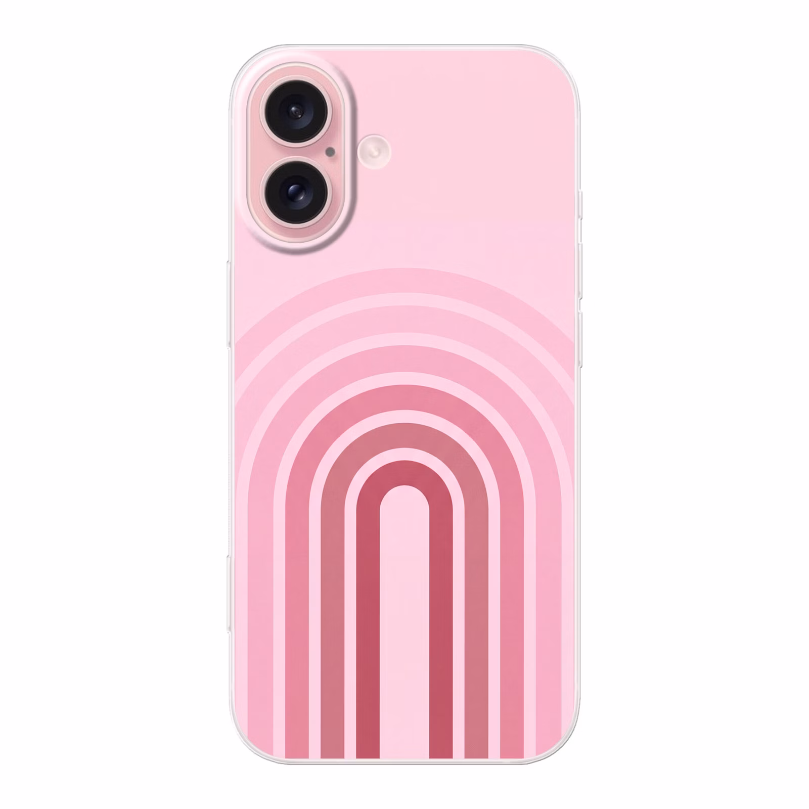 Telefoonhoesje - Regenboog - Roze - Abstract - Modern - Minimalistisch — 1