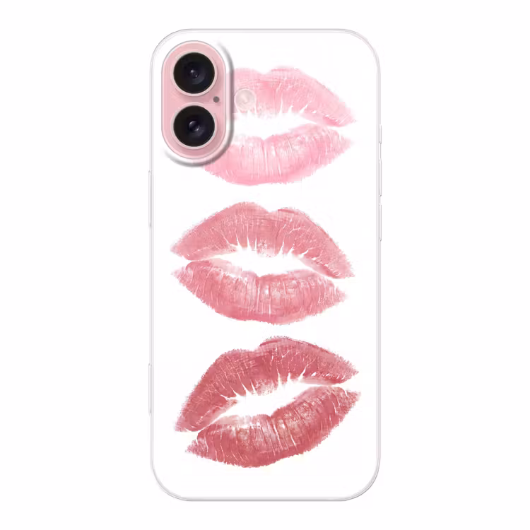 Telefoonhoesje - Lippen - Kusafdruk - Roze - Modern - Abstract — 1