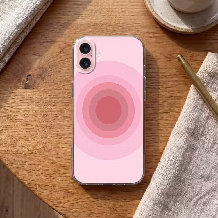 Telefoonhoesje - Patroon - Cirkels - Abstract - Roze - Modern — 2