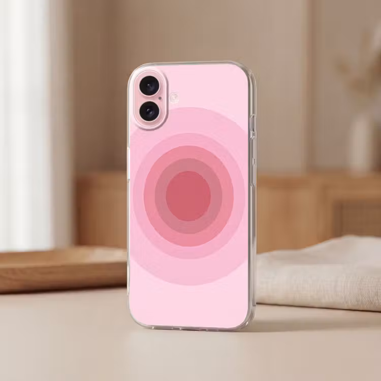 Telefoonhoesje - Patroon - Cirkels - Abstract - Roze - Modern — 3